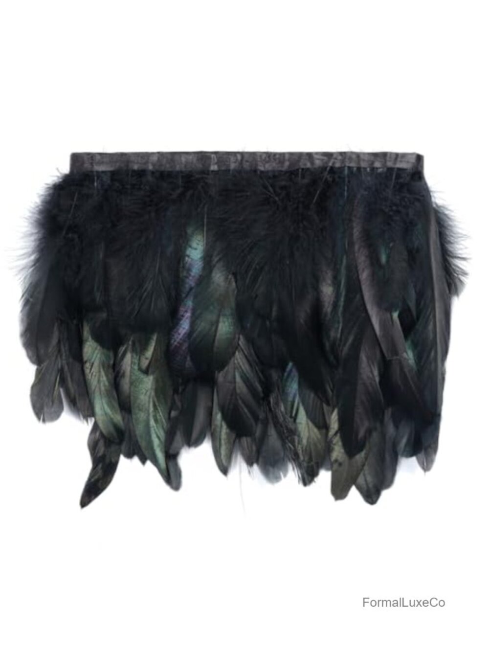 Rooster Feather Fringe Trim 2 Yards Costume Dress Decoration Craft